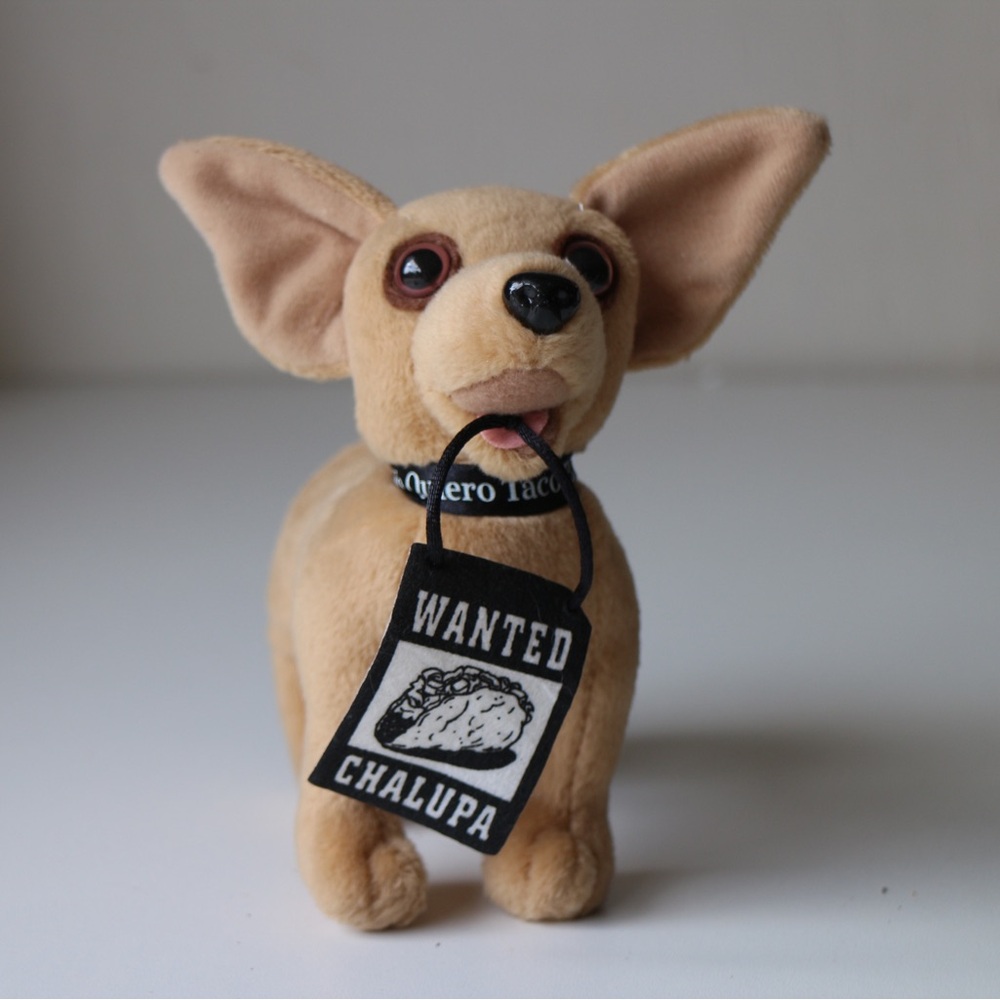 Vintage Taco Bell Chihuahua Dog Wanted Chalupa Tag
